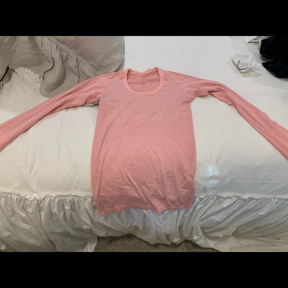 Lululemon pink long sleeve top, size 2